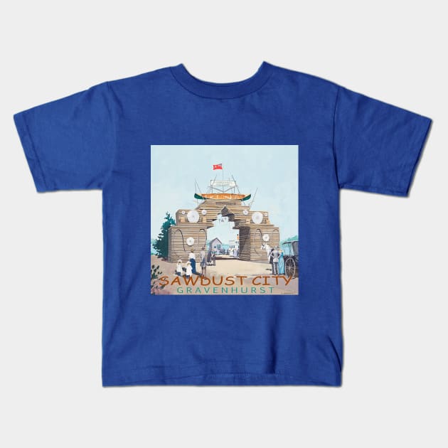 Lumbermen's Arch Gravenhurst Ontario Kids T-Shirt by David Dawson Studio